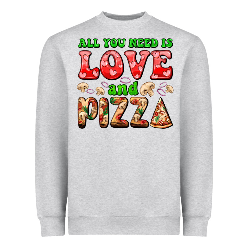 All You Need Is Love And Pizza Heavyweight Sweatshirt by AdoDesignShop | Teevron