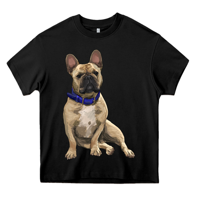 French Bulldog With Royal Blue Heavy Core Tee by RanaPortraitStore | Teevron