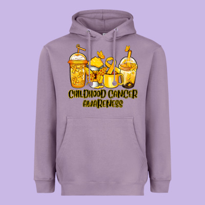 Childhood Cancer Awareness Coffee Heavyweight Hoodie Designed By Jasminsmagicworld