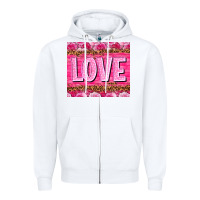 White love valentines day Zipper Hoodie - NancyCooperArtShop