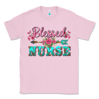 Bubblegum Pink western blessed nurse pink floral arrow Classic Tee - BarkalooDesign