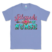 Colony Blue western blessed nurse pink floral arrow Classic Tee - BarkalooDesign