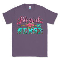 Lavender western blessed nurse pink floral arrow Classic Tee - BarkalooDesign