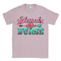 Lilac western blessed nurse pink floral arrow Classic Tee - BarkalooDesign