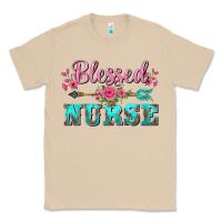 Western Blessed Nurse Pink Floral Arrow Classic Tee | Teevron