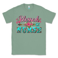 Sage western blessed nurse pink floral arrow Classic Tee - BarkalooDesign