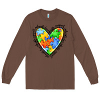 Chestnut autism heart Long Sleeve Tee - JahusDesignShop