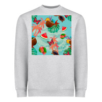 Heather Grey summer vibes seamless pattern Heavyweight Sweatshirt - BundleAndBundleShop