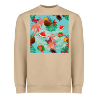 Mushroom summer vibes seamless pattern Heavyweight Sweatshirt - BundleAndBundleShop
