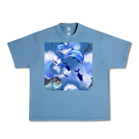 Pebble Blue dolphins Urban Heavy Tee - BundleAndBundleShop
