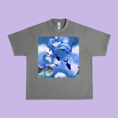 Dolphins Urban Heavy Tee Designed By Bundleandbundleshop