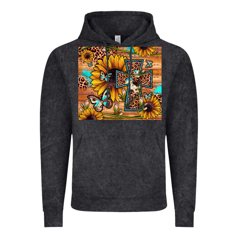 Cross Sunflower Butterfly Vintage Hoodie by JahusDesignShop | Teevron
