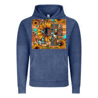 Vintage Denim cross sunflower butterfly Vintage Hoodie - JahusDesignShop