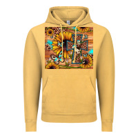 Vintage Mustard cross sunflower butterfly Vintage Hoodie - JahusDesignShop