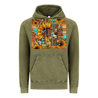 Vintage Olive cross sunflower butterfly Vintage Hoodie - JahusDesignShop