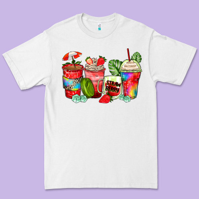 Strawberry Coffee Cups Premium Tee Designed By Zillion Design Studio