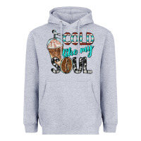 Heather Grey cold like my soul with coffee Heavyweight Hoodie - BarkalooDesign