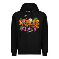 Black Nurse off duty Premium Hoodie - NancyCooperArtShop