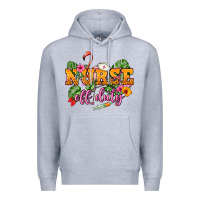 Heather Grey Nurse off duty Premium Hoodie - NancyCooperArtShop