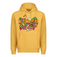 Mustard Nurse off duty Premium Hoodie - NancyCooperArtShop