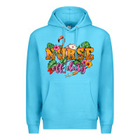 Ocean Blue Nurse off duty Premium Hoodie - NancyCooperArtShop
