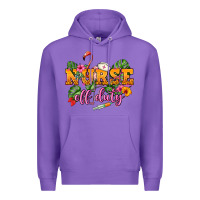 Purple Nurse off duty Premium Hoodie - NancyCooperArtShop