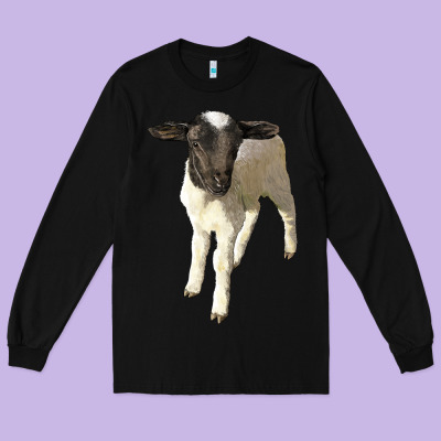 Dorper Baby Sheep Long Sleeve Tee Designed By Lillyallendesigns