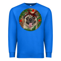 True Royal Christmas Pug With Leopard Premium Sweatshirt - RanaPortraitStore