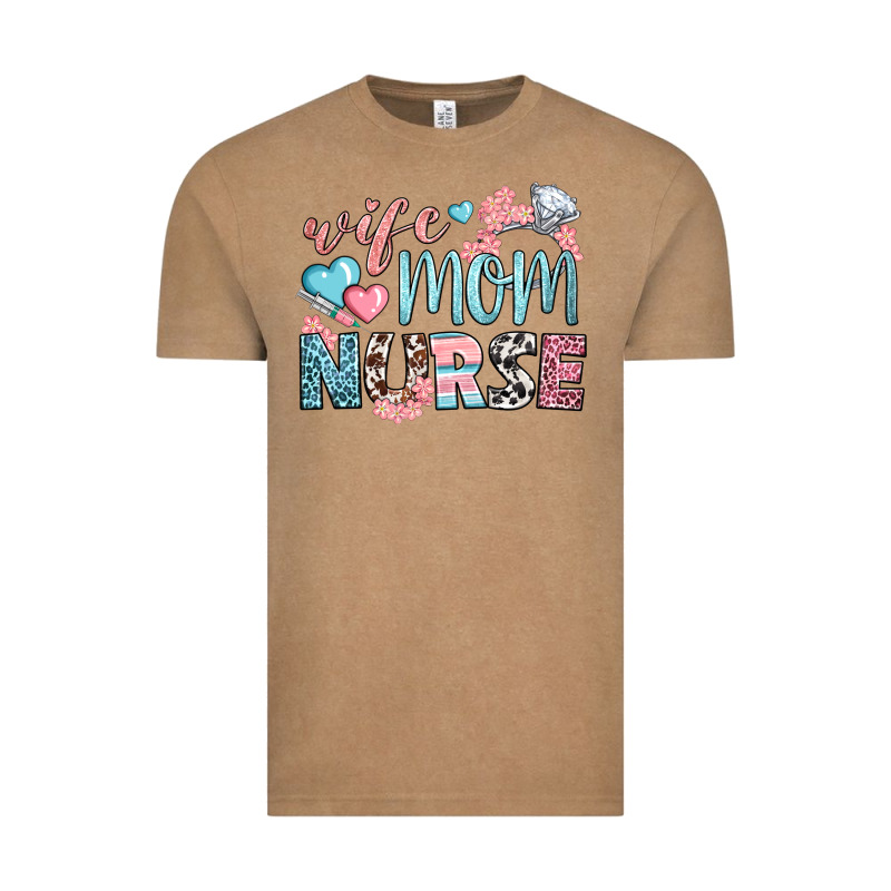 Wife Mom Nurse Vintage Tee by BundleAndBundleShop | Teevron