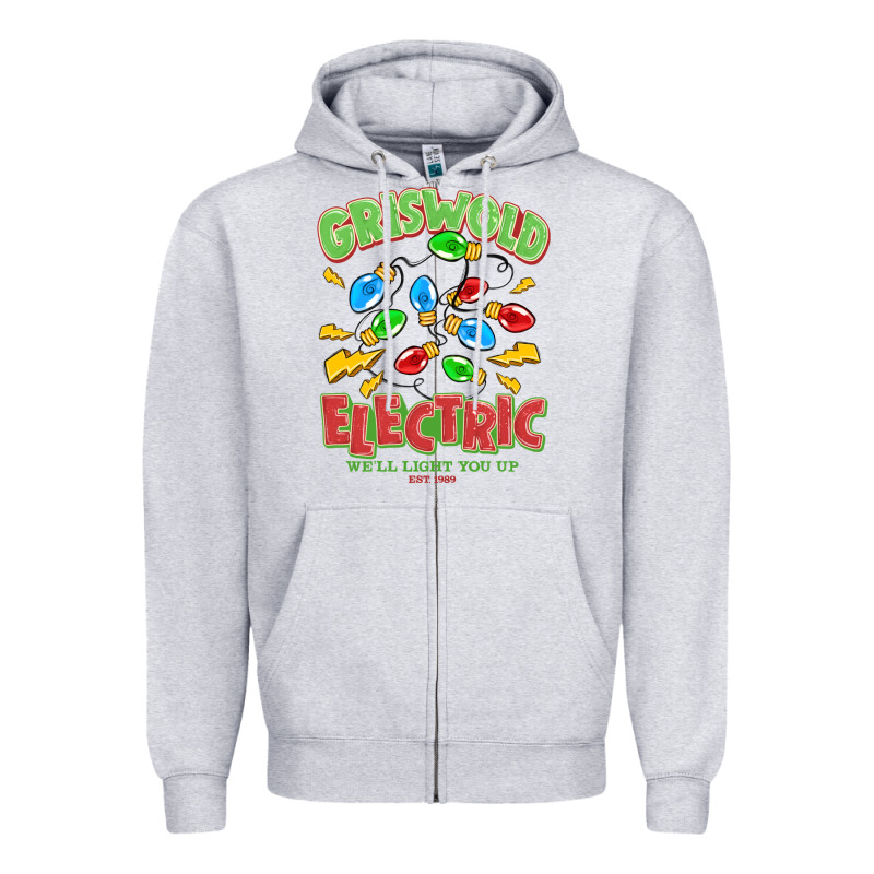 Griswold Electric Christmas Vacation Zipper Hoodie by MaliasSmallBusiness | Teevron