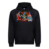 Black i love usa gnomes 4th of july Urban Hoodie - CowGirlArtShop