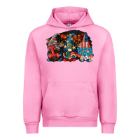 Fuchsia Pink i love usa gnomes 4th of july Urban Hoodie - CowGirlArtShop