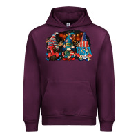 Mauve Wine i love usa gnomes 4th of july Urban Hoodie - CowGirlArtShop