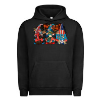 Pigment Black i love usa gnomes 4th of july Urban Hoodie - CowGirlArtShop