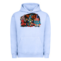 Pigment Grape Ice i love usa gnomes 4th of july Urban Hoodie - CowGirlArtShop