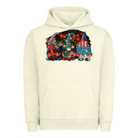 Pigment Pistachio i love usa gnomes 4th of july Urban Hoodie - CowGirlArtShop