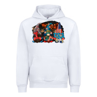 White i love usa gnomes 4th of july Urban Hoodie - CowGirlArtShop
