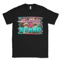 Black western blessed nurse pink floral arrow  background Classic Tee - BarkalooDesign