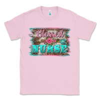 Bubblegum Pink western blessed nurse pink floral arrow  background Classic Tee - BarkalooDesign