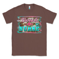 Chestnut western blessed nurse pink floral arrow  background Classic Tee - BarkalooDesign