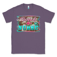 Lavender western blessed nurse pink floral arrow  background Classic Tee - BarkalooDesign