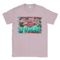 Lilac western blessed nurse pink floral arrow  background Classic Tee - BarkalooDesign