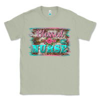 Matcha western blessed nurse pink floral arrow  background Classic Tee - BarkalooDesign