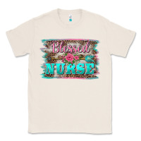 Natural western blessed nurse pink floral arrow  background Classic Tee - BarkalooDesign