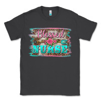 Smoke western blessed nurse pink floral arrow  background Classic Tee - BarkalooDesign