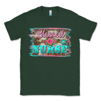 Sports Green western blessed nurse pink floral arrow  background Classic Tee - BarkalooDesign