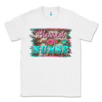 White western blessed nurse pink floral arrow  background Classic Tee - BarkalooDesign