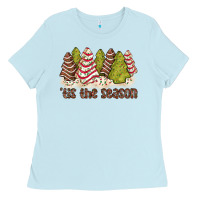 Baby Blue tis the season little debbie tree cakes Ladies Tee - JahusDesignShop