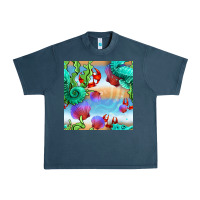 Midnight Navy seahorse and beach Urban Heavy Tee - BundleAndBundleShop