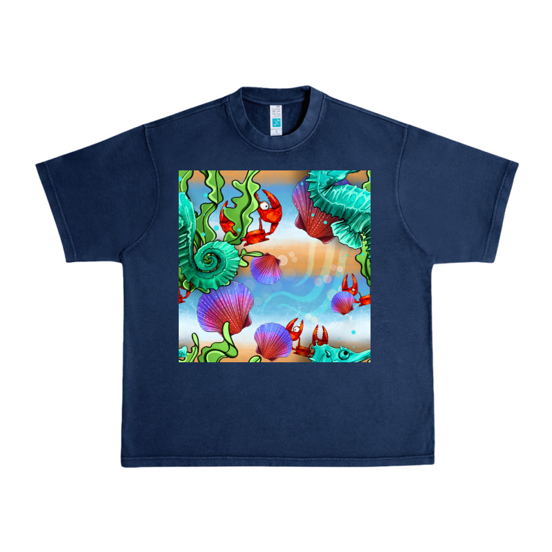 Seahorse And Beach Urban Heavy Tee by BundleAndBundleShop | Teevron